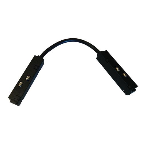 ACA LIGHTING - MCCB MATTE BLACK CABLE CORNER ELECTRICAL CONNECTOR FOR MAGNETIC TRACK 48V DC