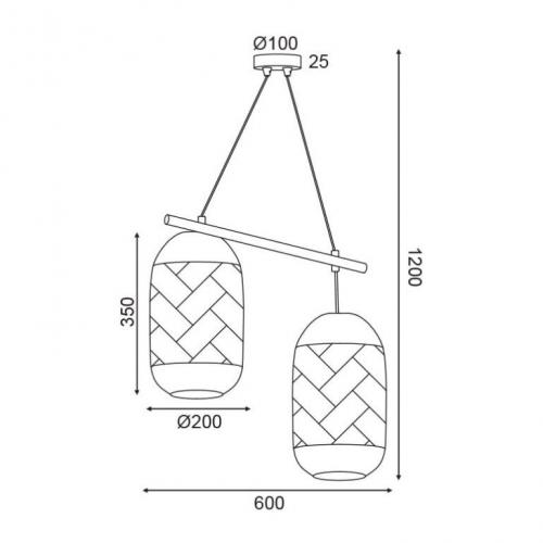 ACA LIGHTING -  Пендел OD762P60RW
