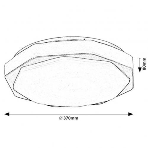 RABALUX - CEILING LIGHTS DETTORA 71046 with remote control 18W 1150lm 3000K-6000K