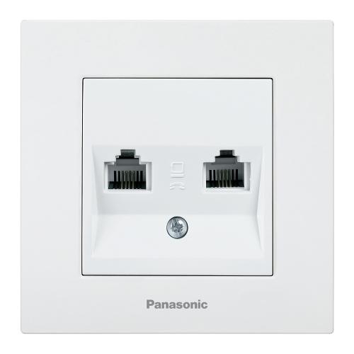 PANASONIC - Double RJ45 Cat 6, Complete WKTC0407-2WH