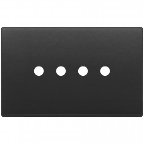 VIMAR - Plate 4Mx4 Tondo anthracite grey - 22684.RN.4.03