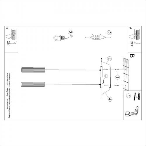 SOLLUX - Pendant KARBON 2 white 2x10W GU10 SL.1536