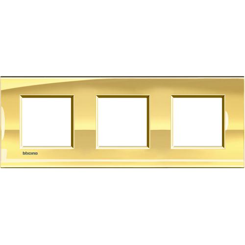 BTICINO - LNA4802M3OA Square cover plate 3х2modules - ice gold