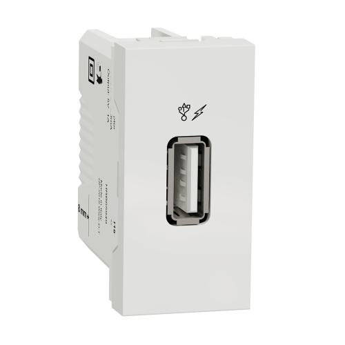 SCHNEIDER ELECTRIC - NU342818 single USB Type A  5V 2.4A white 1 module