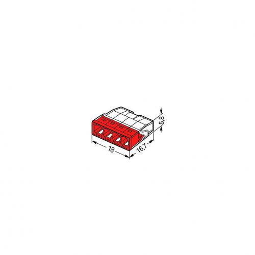 WAGO - 2273-204 Compact splicing connector 450V, 24A, 2.5mm2 red