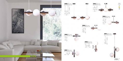 LIS LIGHTING - Плафон LINEA 5963PL-H91, E27, 2x40W, H:27, D:37cm
