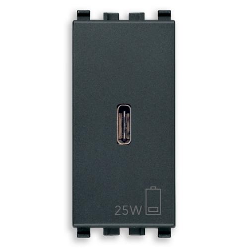 VIMAR - 20292.C.25 - C USB розетка 25W 1M Сив EIKON