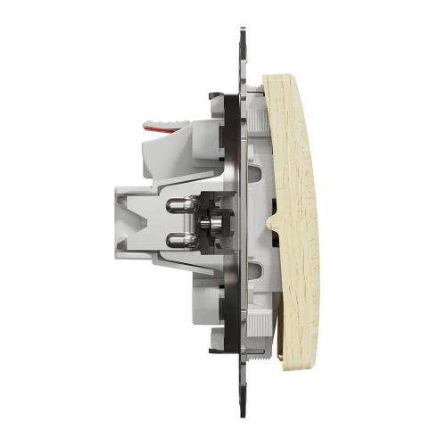SCHNEIDER ELECTRIC - SDD180105 Sedna Design & Elements - Double One Way switch - 10AX 250V without frame birch