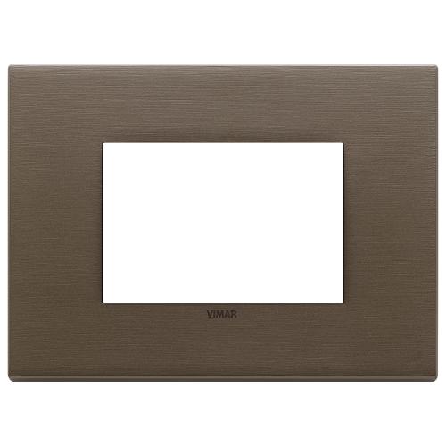 VIMAR - 22653.12 - Plate 3M metal brushed dark bronze