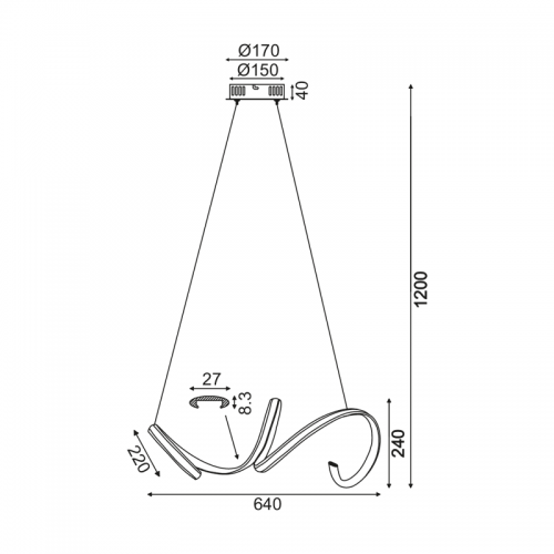 ACA LIGHTING - LED Полилей  HM91LEDP64WH