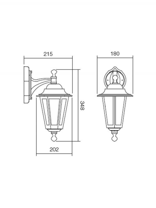 SMARTER - външен аплик  LONDON  6102R  E27, 1 x max. 42W, IP33