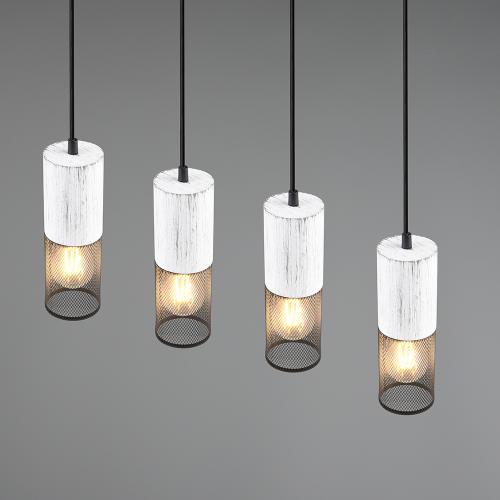 TRIO - Пендел TOSH –  304300434 4xE27 · max. 40W бял / черен