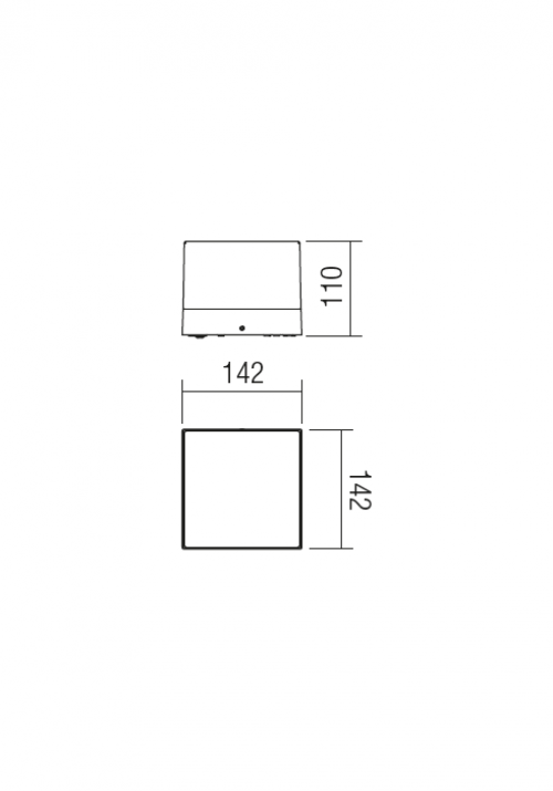 REDO GROUP - Аплик влагоустойчив CUBE 9442    AP/PL LED SMD 4W IP65 3000K 