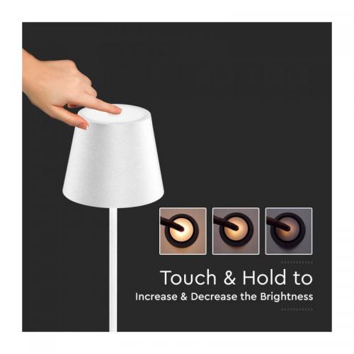 V-TAC - 4W LED Floor Lamp White Body 3000K IP54 SKU: 7007