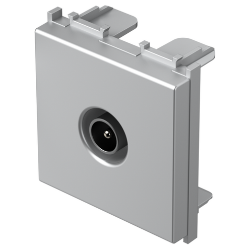 TEM - Розетка TV индивидуална 0db 2M, цвят Сребро мат, Modul KM20ES