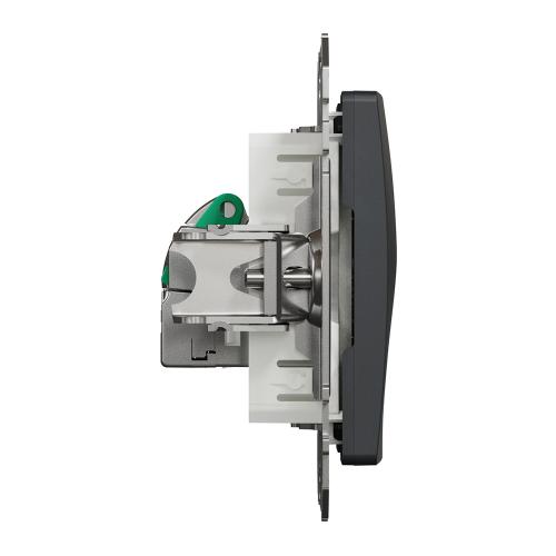 SCHNEIDER ELECTRIC - SDD114451S Sedna Design & Elements Информационна Розетка CAT 5E STP, RJ45, антрацит