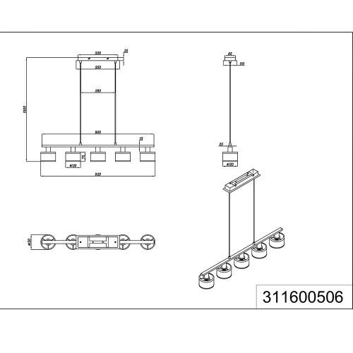 TRIO - KAPRUN – 311600506 excl. 5x E14 · max. 28W