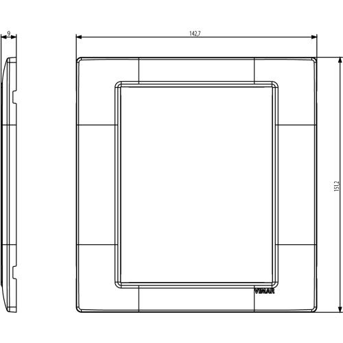 VIMAR - 14668.46 - Plate 8M Reflex cedar