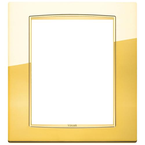 VIMAR - 20668.G24 - Eikon Chrome Рамка 8М италиански стандарт Polished gold