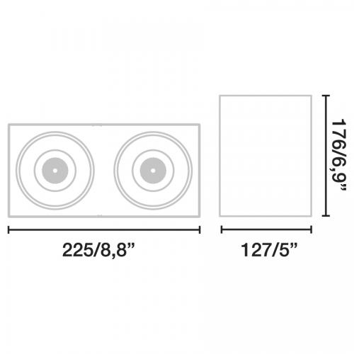 FARO - surface-mounted light  TEKO -2 050500701  LED 48W, 2700K, 3600LM