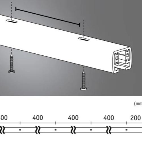 PAULMANN - Бяла шина  95641  URail  Rail 2m. ~ 230V  	max. 1000W