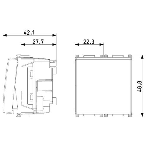VIMAR - 14004.FX.2 - 1P 10AX 2-way 2M switch screwless white