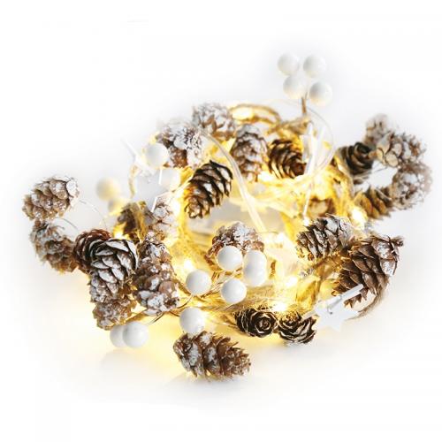 ACA LIGHTING - 20 LED гирлянд, топло бяла светлина 1.2W,с батерии 2xAA / LR6 1.5V вътрешна употреба IP20 XK20WW2A