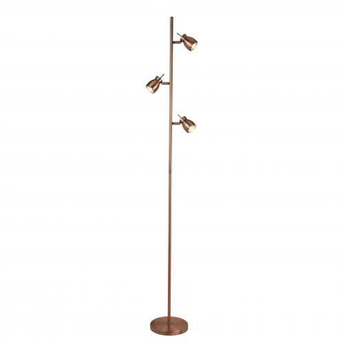 SEARCHLIGHT -  EU8823-3CU Jupiter 3lt Floorlamp - Antique Copper 
