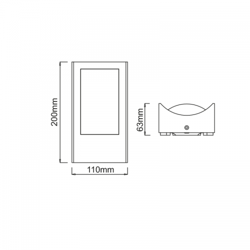 ACA LIGHTING - Градински аплик MIRANDE IP54 LG0514G