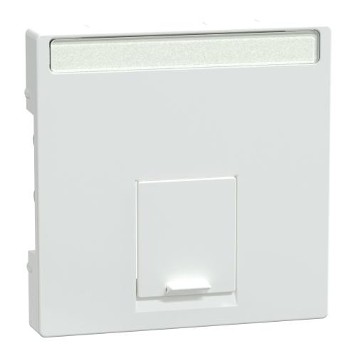 SCHNEIDER ELECTRIC - MEG4573-0325 Cover plate, Merten System M, for data socket, active white