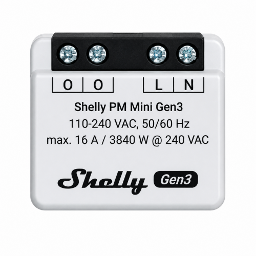 SHELLY - Микромодул Smart монофазен мерител 1х 16A Shelly PM Mini Gen3 - 261613