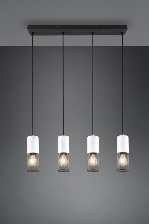 TRIO - Пендел TOSH –  304300434 4xE27 · max. 40W бял / черен