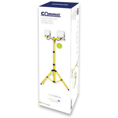 COmmel - LED floodlight on tripod stand, 2 x 30 W 308-533