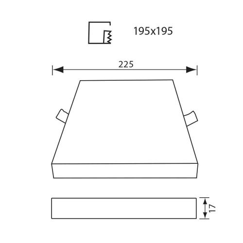 VIVALUX - LED panel QUADRA LED - 36W - 3600lm - white - 4000K VIV004285