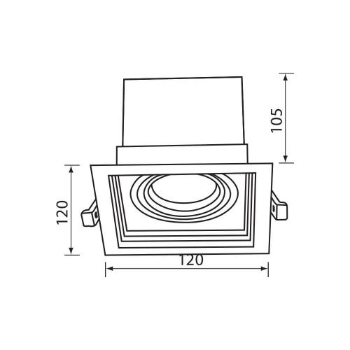 VIVALUX - Recessed downlight NEXT - 1 x GU10 - white VIV004270