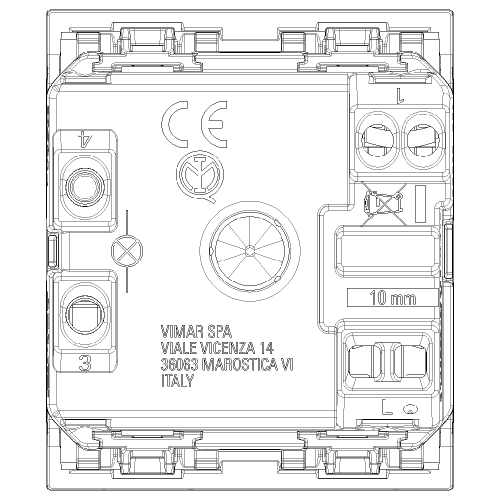VIMAR - 1P NO 10A name-plate button  30050
