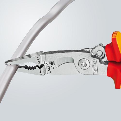 KNIPEX - Инсталаторски клещи VDE 1000V хромирана 200мм 1396200