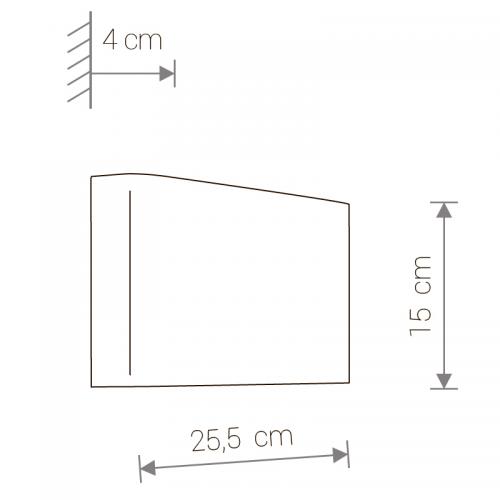 NOWODVORSKI - wall luminaire  HAGA GRAPHITEE 9710