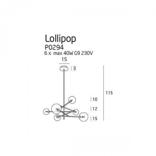 MAXLIGHT - Полилей LOLLIPOP6 P0294 ,6 x макс. 40W G9 230V