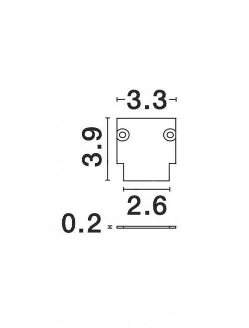 NOVA LUCE - End Cap for Recess Profile Cover 9136111