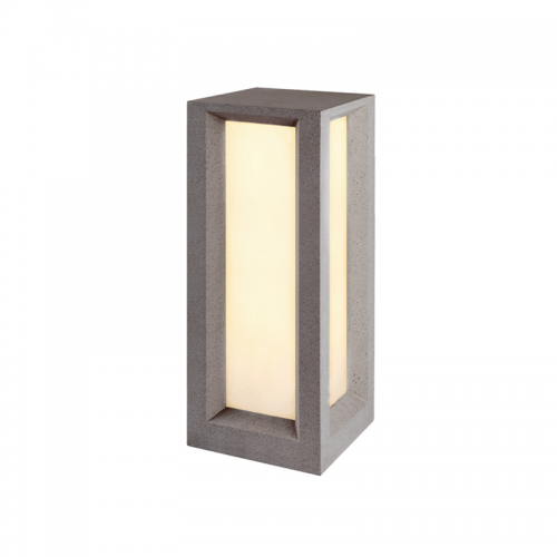 ACA LIGHTING - garden pole luminaire MK039B-560  560MM IP65 3xE27 Max.7W BLACK CEMENT & PC DIFFUSER