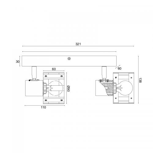 ACA LIGHTING -  GN46S2WW