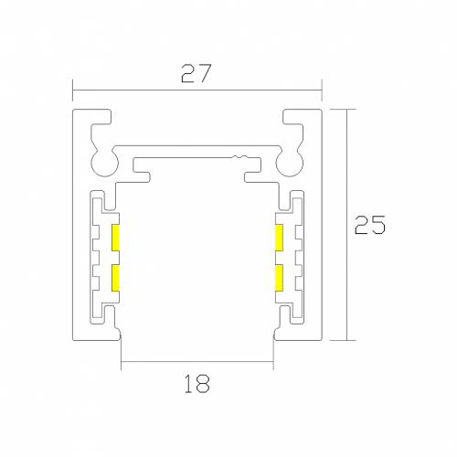 POLARIS LIGHTING - Магнитна шина OM MINI SLIM 23mm 2000мм 48V PL1202B