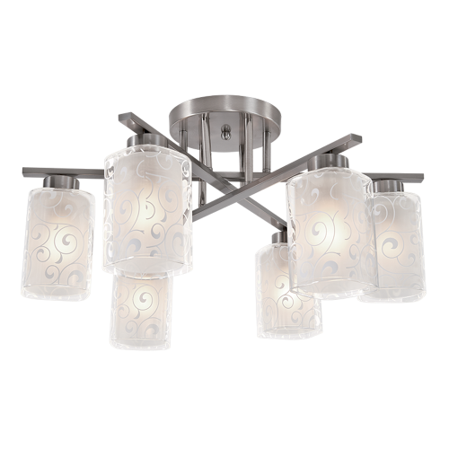ELMARK - LEXI  6XE27 SATIN NICKEL 955LEXI6/SN