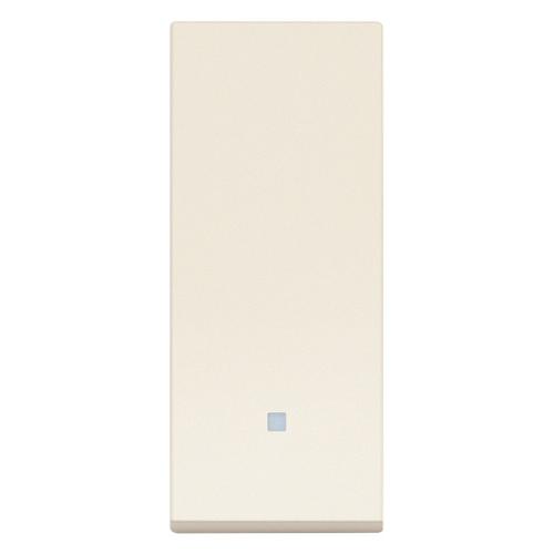 VIMAR - 1P 10AX Push Button in-line canvas, lightable - 30008.C