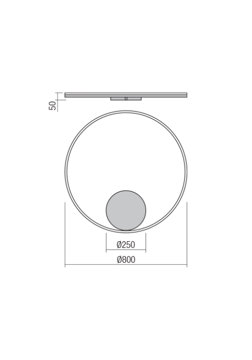 REDO GROUP - Аплик ORBIT 01-1909 ORBIT AP LED 55W 4000K D800 BRASS 