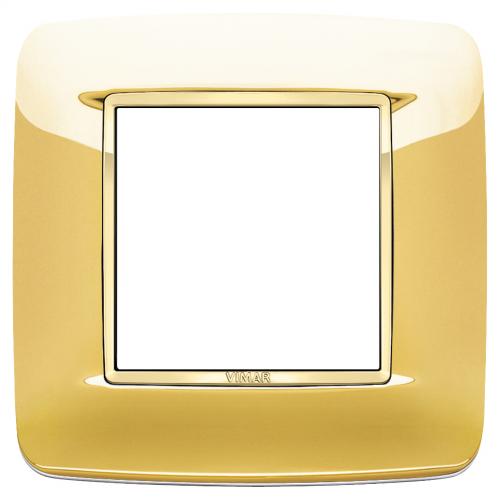 VIMAR - 20672.G24 - Round plate 2M Galvan.polished gold