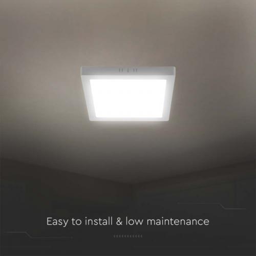 V-TAC - 24W LED Backlit Surface Mounted Panel Square 6500К 2500lm SKU: 10516