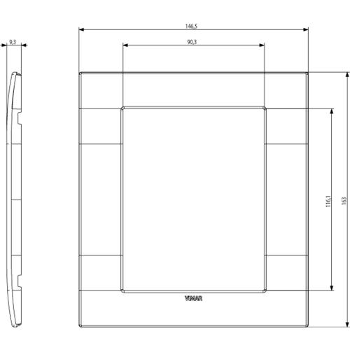 VIMAR - 19668.16 - Classic plate 8M aluminium lava