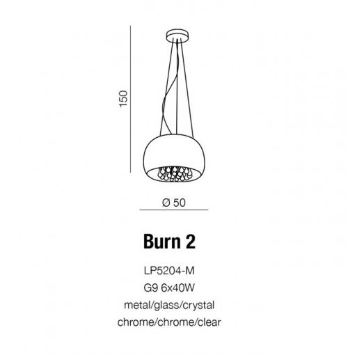 AZZARDO - Пендел Burn 2 AZzardo LP 5204-M 